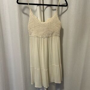 White Crochet Linen Dress *